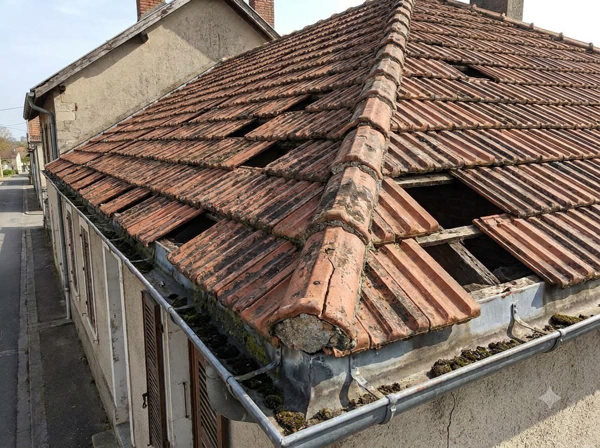 Dach vor der Sanierung
